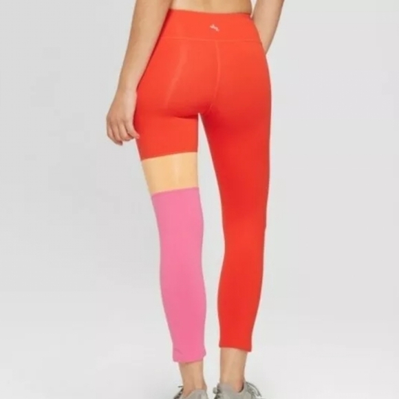 JoyLab Red Color Block Legging Small - Picture 9 of 9